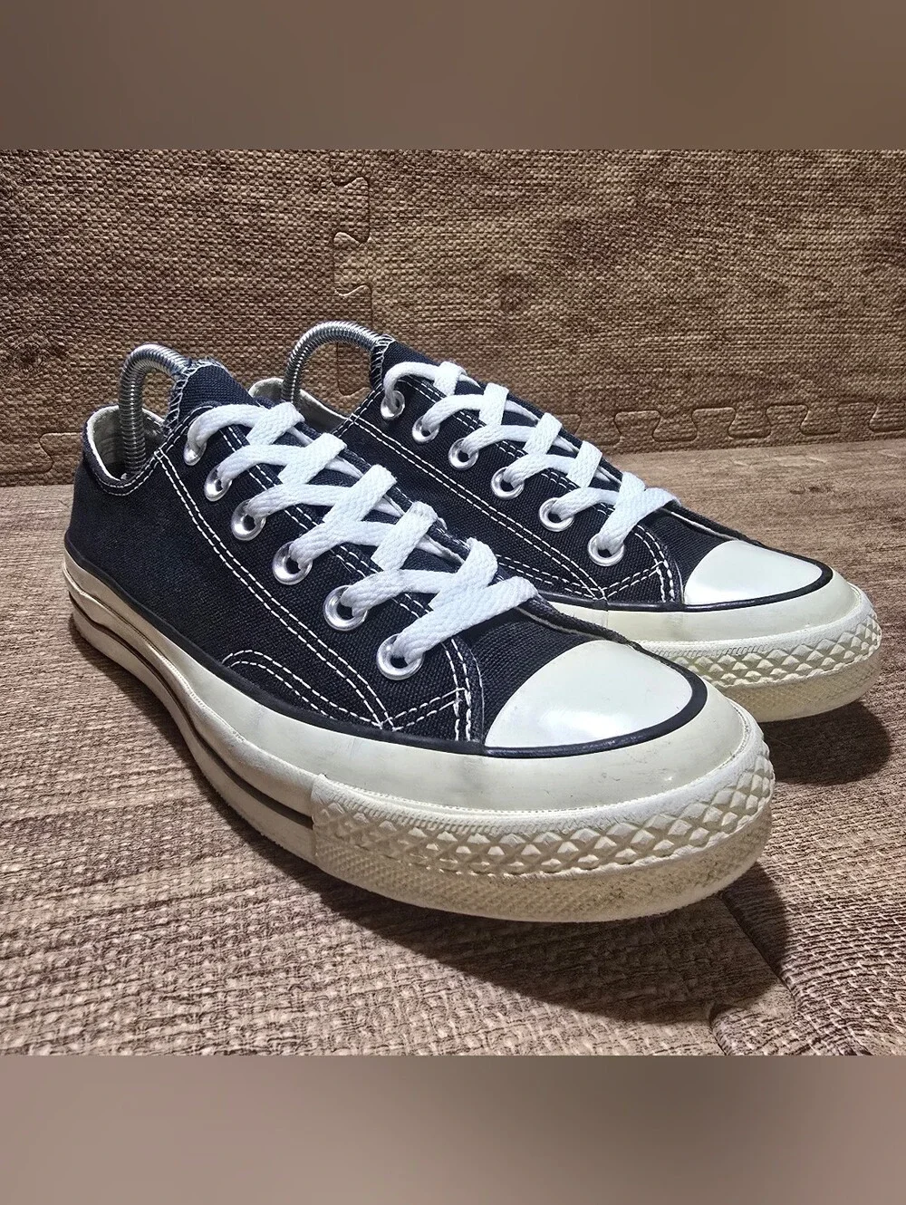 Converse Chuck 70 Ox Low Black White Canvas Womens Size 7 Sneakers Shoes Low Top